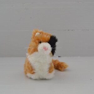 American Girl Ginger Calico Cat Pet Plush Bendable Tail Orange Black White